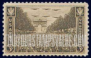 FindYourStampsValue: ARMY - U.S.Troops passing Arch of Triumph, Paris