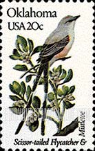 FindYourStampsValue: OKLAHOMA - State Birds and Flowers