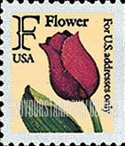 FindYourStampsValue: "F" AND FLOWER, Booklet Stamp