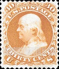 FindYourStampsValue: BENJAMIN FRANKLIN - Re-issue