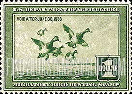 FindYourStampsValue: SCAUP DUCKS TAKING TO FLIGHT