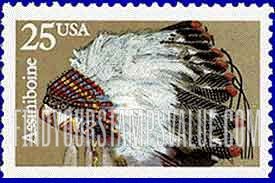 FindYourStampsValue: INDIAN HEADDRESSES - Assiniboin, Booklet Stamp