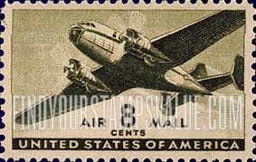 FindYourStampsValue: TRANSPORT PLANE - 8c