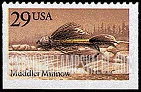 FindYourStampsValue: FISHING FLIES - Muddler Minnow, Booklet Stamp
