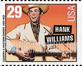 FindYourStampsValue: HANK WILLIAMS - American Music Series, booklet stamp