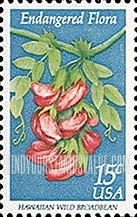 FindYourStampsValue: ENDANGERED FLORA - Hawaiian wild broadbean