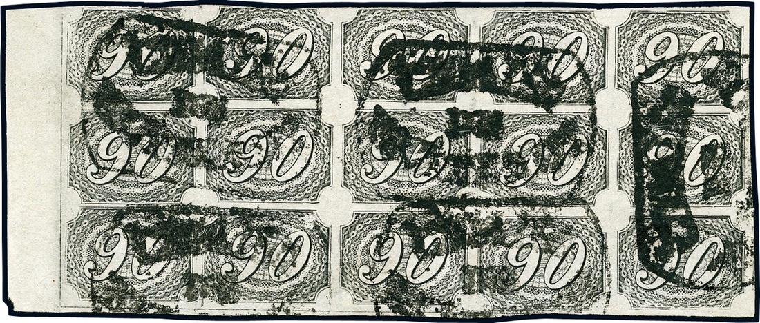 Brazil’s ‘Inclinados’ bring record price. 1845 90r black multiply was sold for US$125,000 at Spink auction