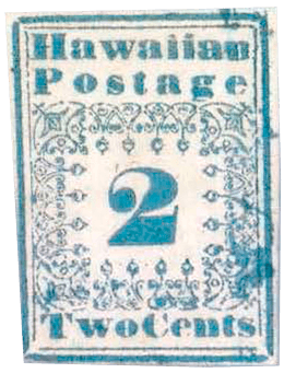 Hawaiianische Missionare 2-Cent-Marke, 1851 - seltene US-Briefmarke