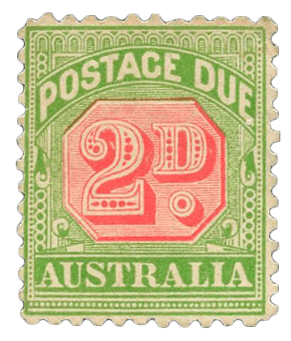 Die 2d Postage Due Briefmarke, 1909-1910