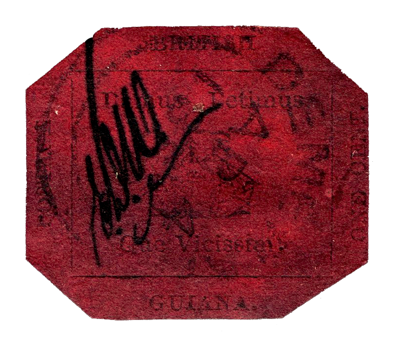 Briefmarke British Guiana 1-Cent Magenta, 1856