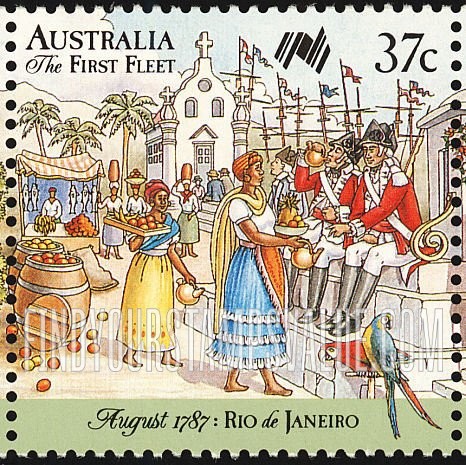 FindYourStampsValue: First Fleet arrives at Rio de Janeiro, August 1787: Market