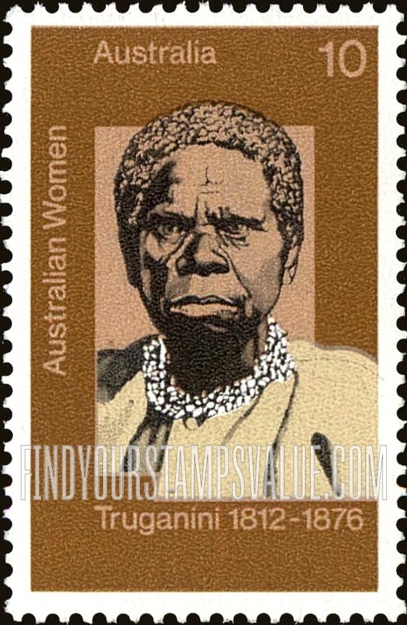 FindYourStampsValue: Truganini, Last Tasmanian Aborigine