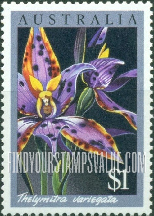 FindYourStampsValue: Orchids: Thelymitra variegata