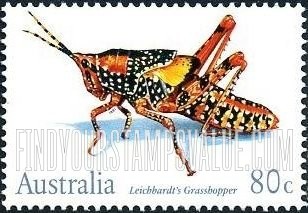 FindYourStampsValue: Insects: Leichhardt’s grasshopper