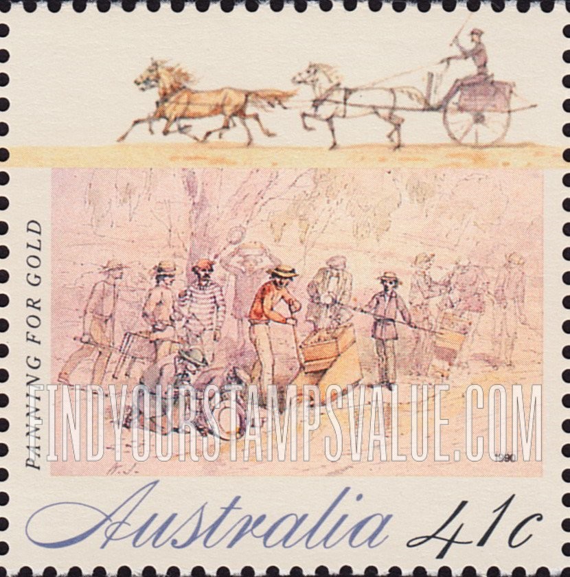 FindYourStampsValue: The Gold Rush: Panning for gold