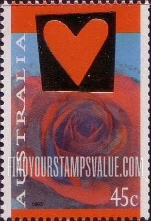 FindYourStampsValue: St. Valentine’s Day: Red heart