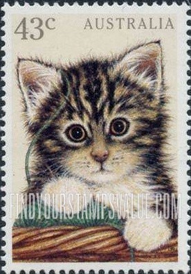 FindYourStampsValue: Pets: Kitten