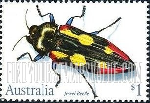 FindYourStampsValue: Insects: Jewel beetle