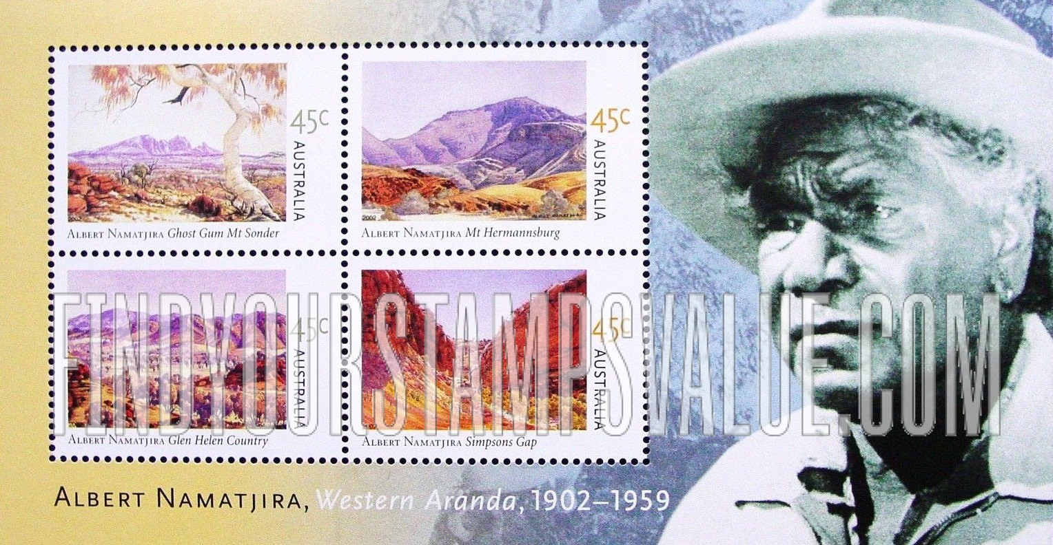FindYourStampsValue: Paintings by Albert Namatjira (1902-59)