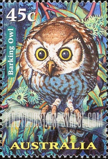 FindYourStampsValue: Nocturnal Animals: Barking owl