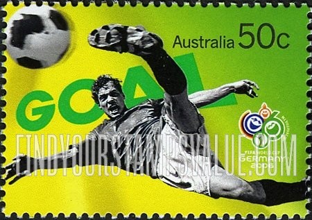 FindYourStampsValue: 2006 World Cup Soccer Championships, Germany: “Goal”
