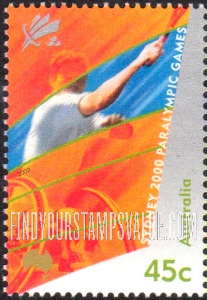 FindYourStampsValue: 2000 Paralympics, Sydney: Wheelchair tennis