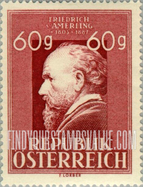 FindYourStampsValue: Friedrich von Amerling (1803-87), painter