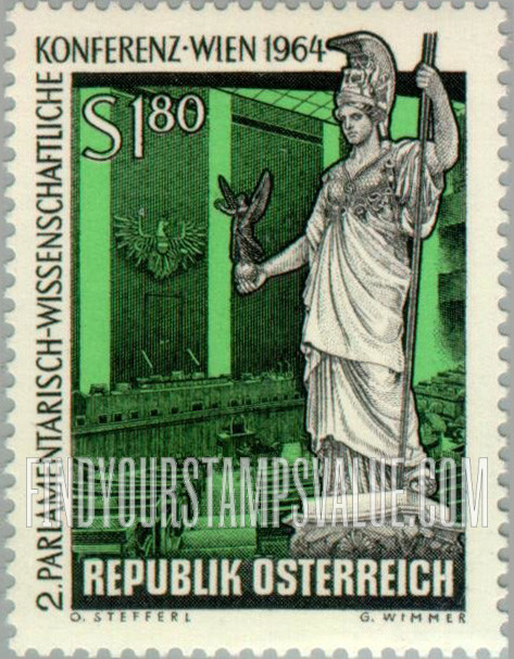 FindYourStampsValue: Pallas Athena and National Council Chamber