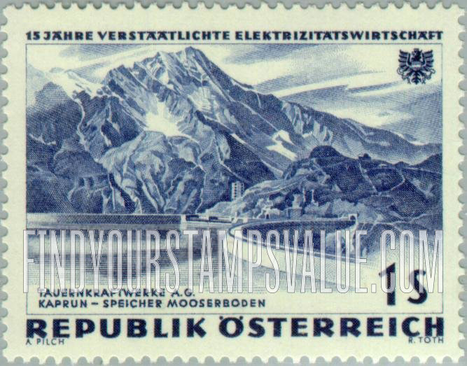 FindYourStampsValue: Hydroelectric Power Plants: Kaprun-Mooserboden Reservoir