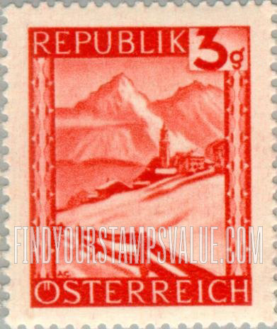 FindYourStampsValue: Lermoos, Winter Scene