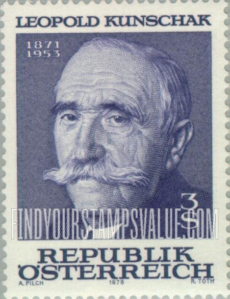 FindYourStampsValue: Leopold Kunschak (1871-1953), Political Leader