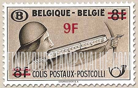 FindYourStampsValue: Parcel Post and Railway: Crossbowman with Train