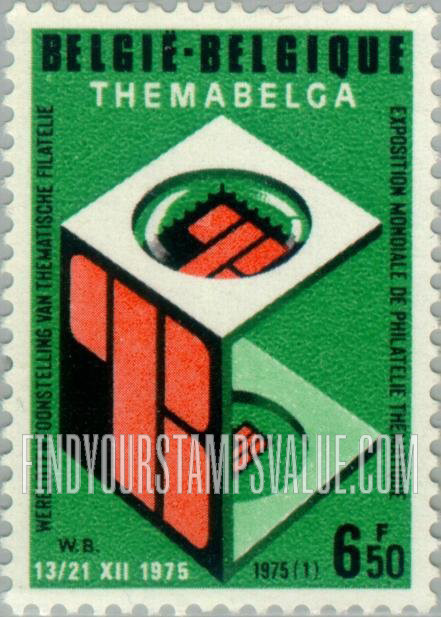 FindYourStampsValue: Themabelga, International Thematic Stamp Exhibition, Brussels, Dec. 13-21, 1975: Themabelga emblem