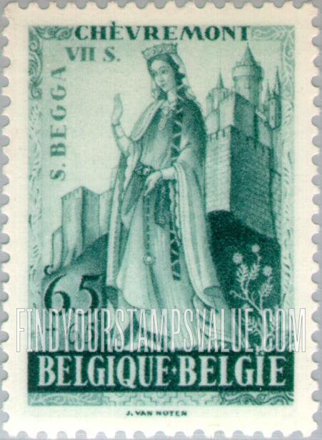 FindYourStampsValue: Semi-Postal: St. Begga and Chevremont Castle