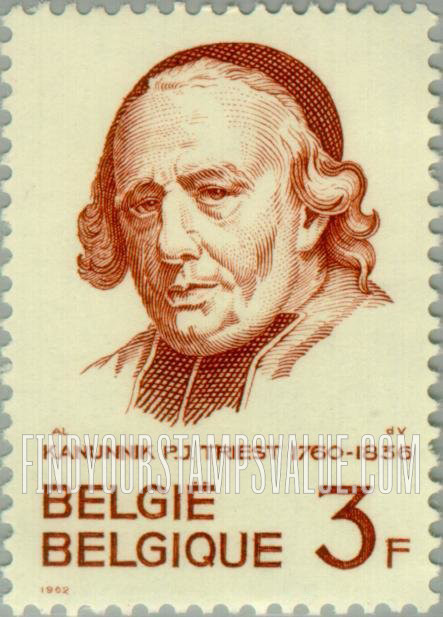 FindYourStampsValue: Canon Pierre-Joseph Triest (1760-1836), educator and founder of hospitals and orphanages