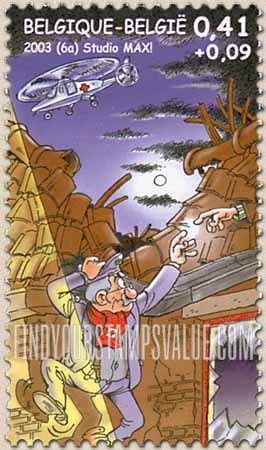 FindYourStampsValue: Semi-Postal, Red Cross: Helicopter and rescue worker