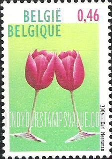 FindYourStampsValue: Belgica 2006 International Philatelic Exhibition, Brussels: Tulips as stemware