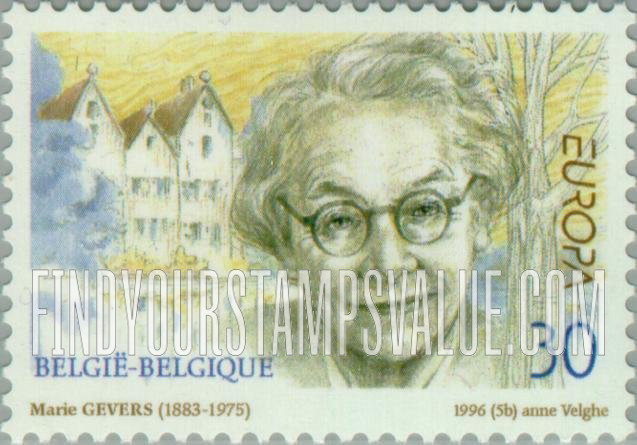 FindYourStampsValue: Famous Women, Europa: Marie Gevers (1883-1975), poet