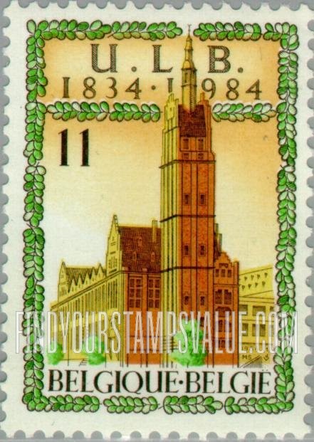 FindYourStampsValue: Free University of Brussels, Sesquicentennial