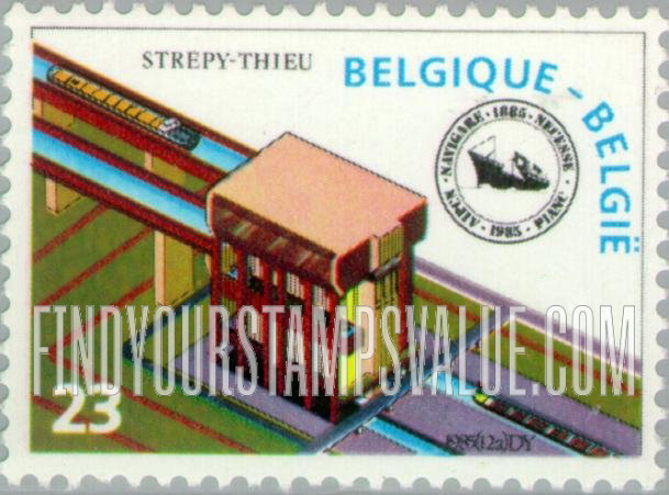 FindYourStampsValue: 26th Navigation Congress, Brussels: Projected lock at Strepy-Thieu