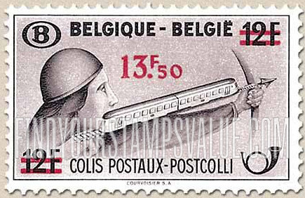 FindYourStampsValue: Parcel Post and Railway: Crossbowman with Train