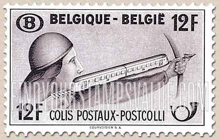 FindYourStampsValue: Parcel Post and Railway: Crossbowman with Train