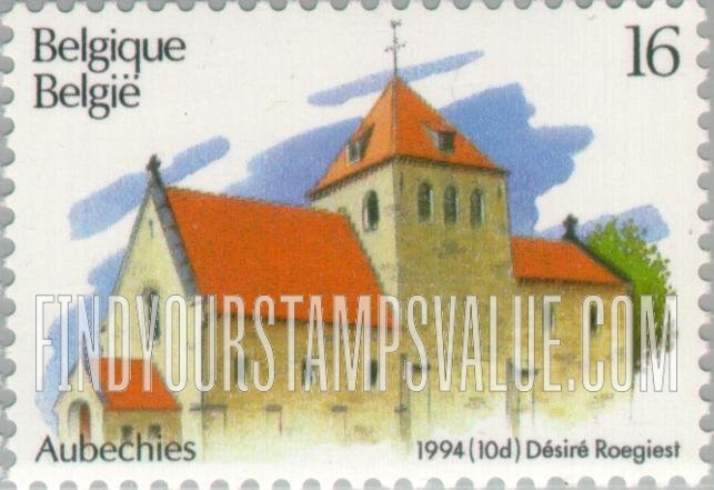 FindYourStampsValue: Tourism, Churches: St. Gery’s, Aubechies