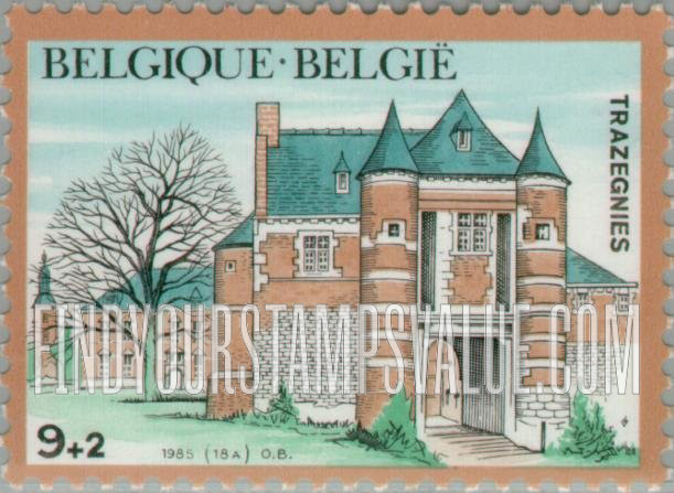FindYourStampsValue: Semi-Postal, Solidarity, Castles: Trazegnies