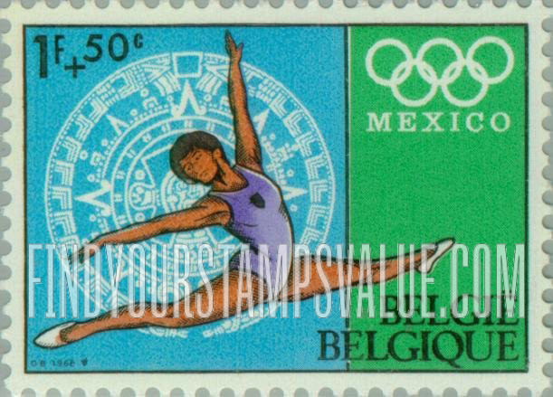 FindYourStampsValue: Semi-Postal: Woman Gymnast and Calendar Stone