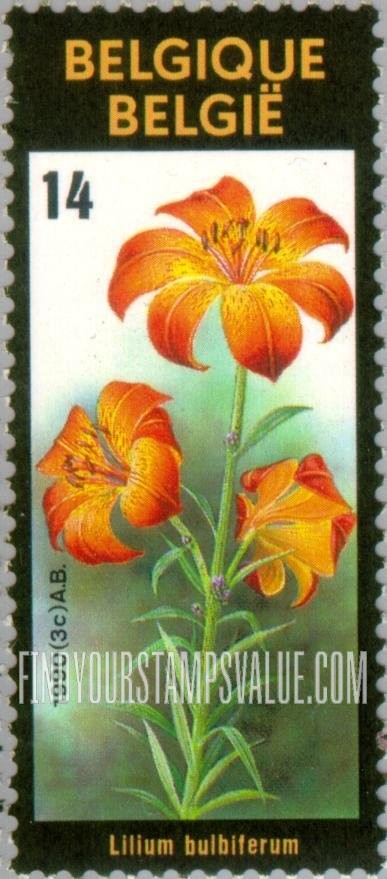 FindYourStampsValue: Ghent Flower Festival: Lilium bulbiferum
