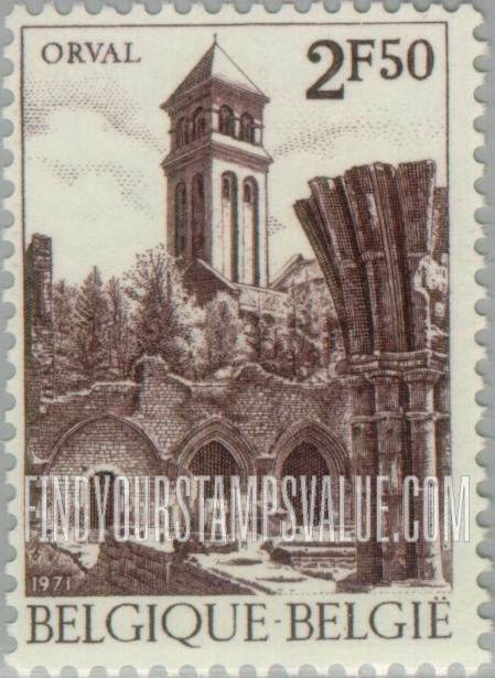 FindYourStampsValue: Abbey of Notre Dame, Orval, 900th Anniversary: Orval Abbey