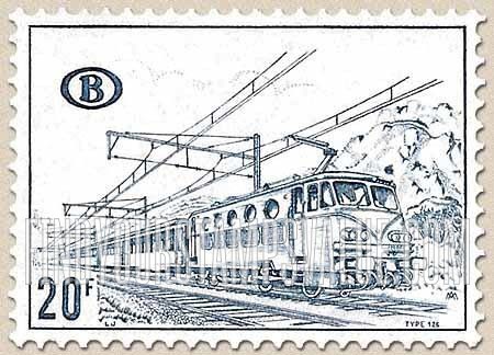 FindYourStampsValue: Parcel Post and Railway: Train going right