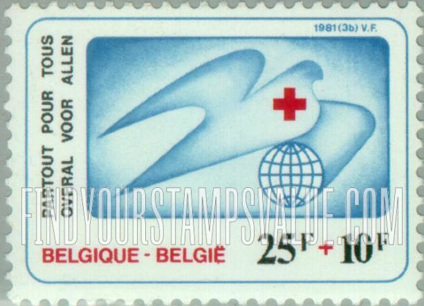 FindYourStampsValue: Semi-Postal: Dove with Red Cross Carrying Globe