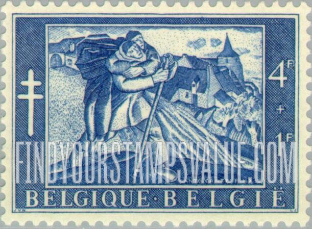 FindYourStampsValue: Semi-Postal: “The Blind Man and the Paralytic”, by Antoine Carte